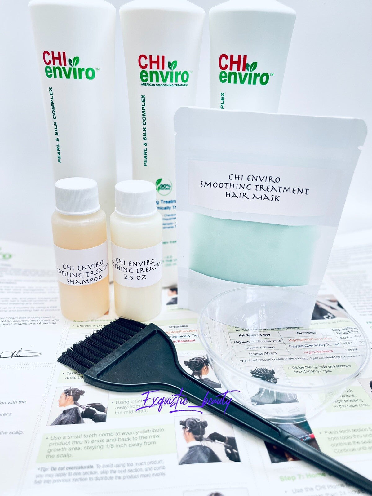 Chi Enviro smoothing Hair virgin treatment kit 2.5 Oz Instructions,