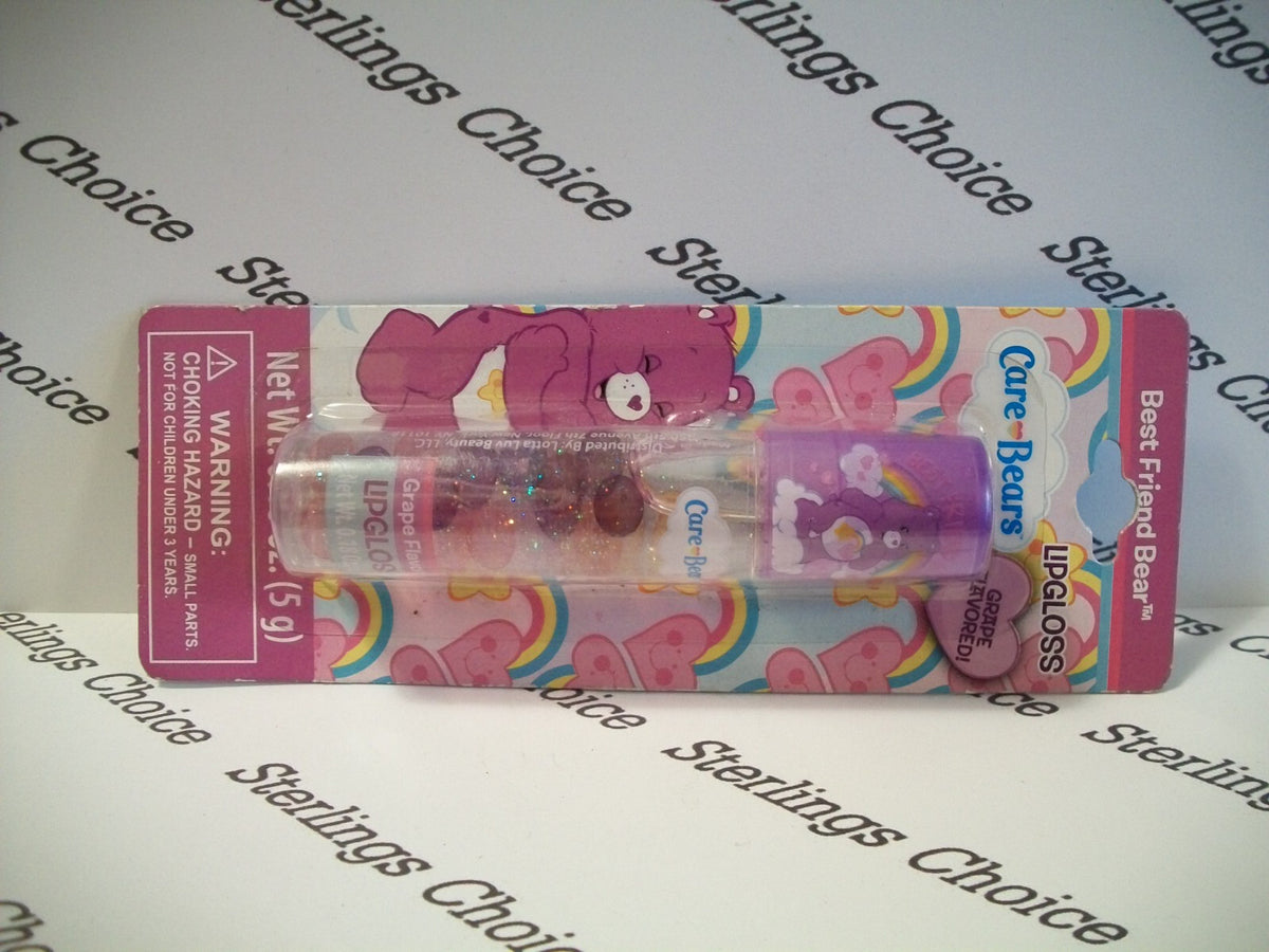 Care Bears Bubble Lip Gloss Grape Flavored 0.18 oz Kids Makeup