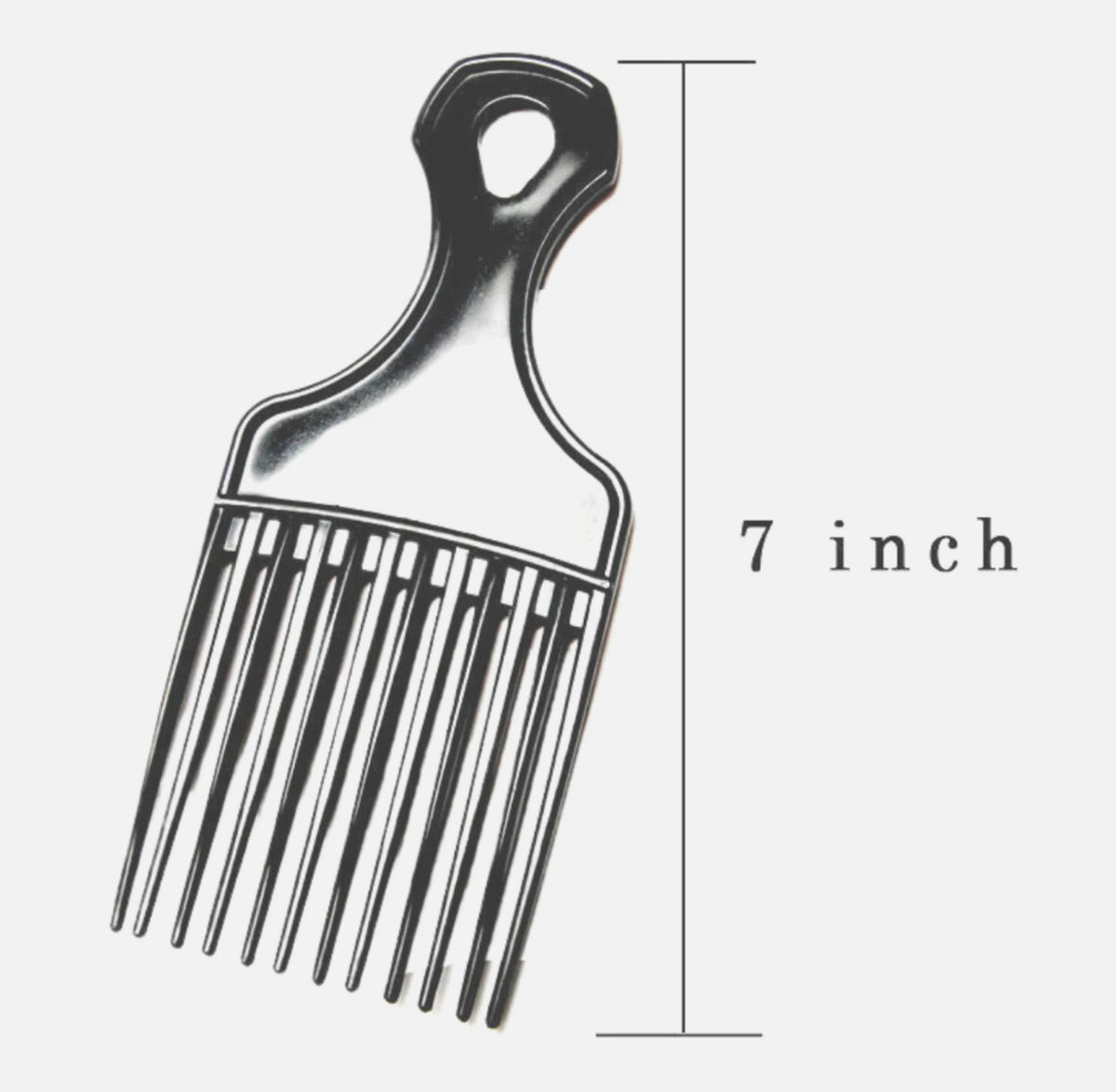 7 Inch Black Afro Hair Pick Comb Wide Tooth Detangler Lift 12 Pack