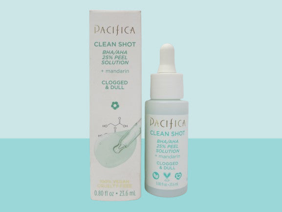 PACIFICA CLEAN SHOT + MANDARIN CLOGGED & DULL 0.80 OZ BOXED LOT OF 2