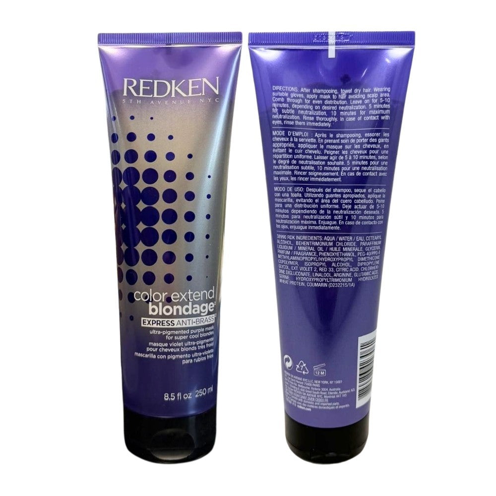 Redken Blondage Anti-Brass Purple Hair Mask for Blondes 8.5oz - Hair Treatment
