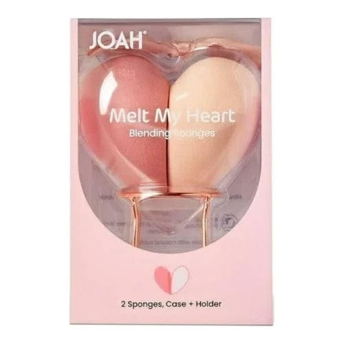 JOAH Melt My Heart Makeup Blending Sponges with Case - 2 Pack