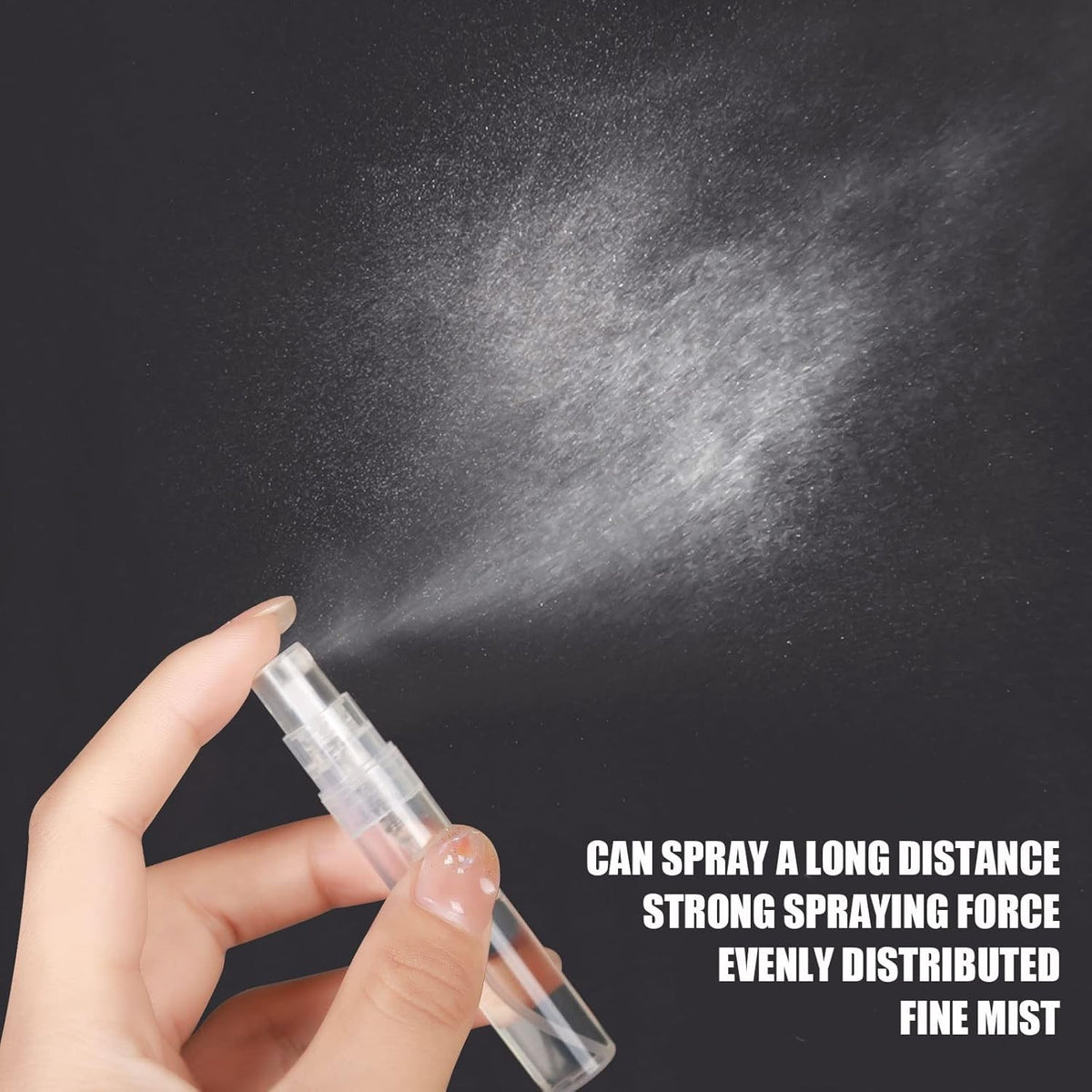 60PCS 5ml Clear Refillable Plastic Spray Bottles for Perfume Travel