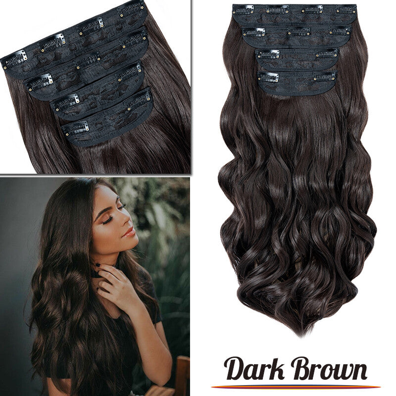 Double Weft Clip-In Human Hair Extensions Full Head - Multiple Colors & Lengths