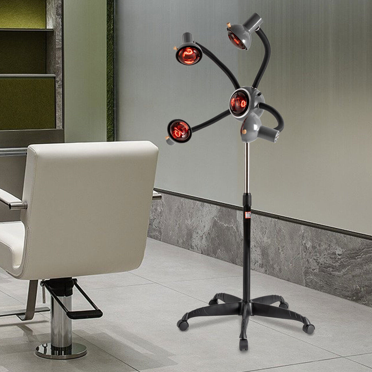 5-Head Infrared Hair Steamer Salon Hair Perming & Dyeing Heat Lamp