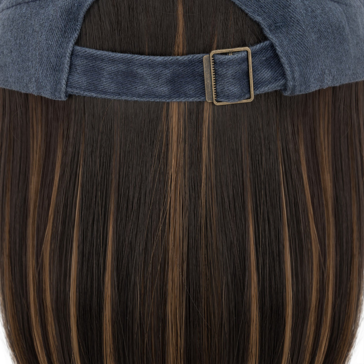8-Inch Curly Baseball Cap with Synthetic Ponytail Hair Extensions - Natural Look