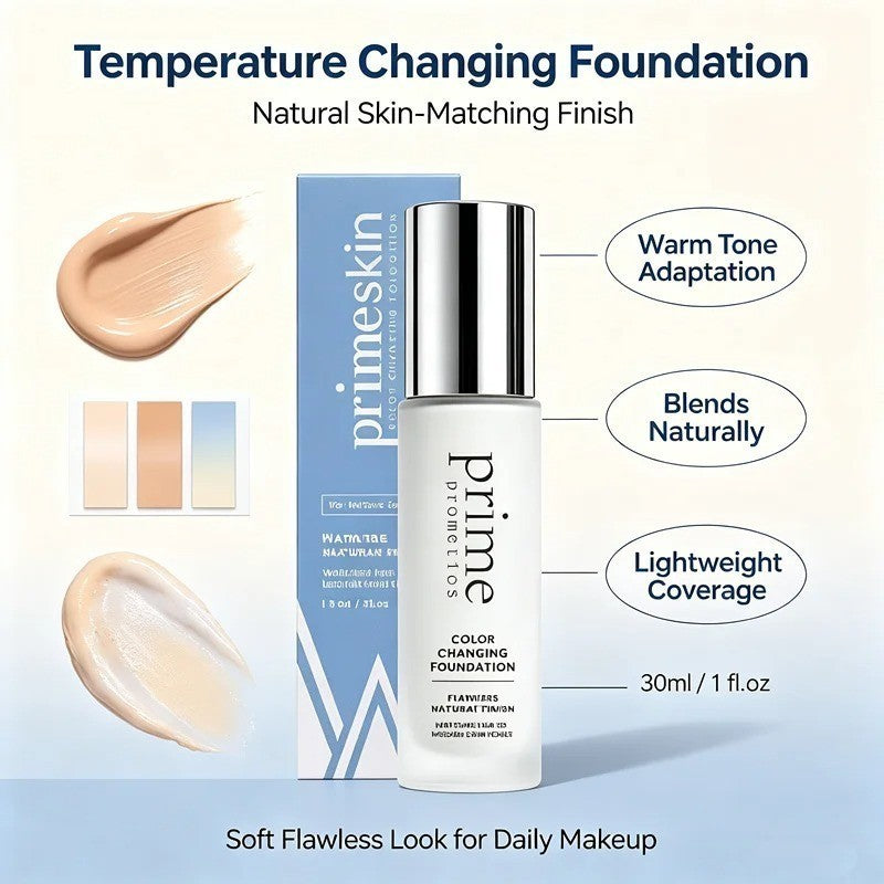 Color Changing Foundation for Mature Skin - 30ml Natural Dewy Finish