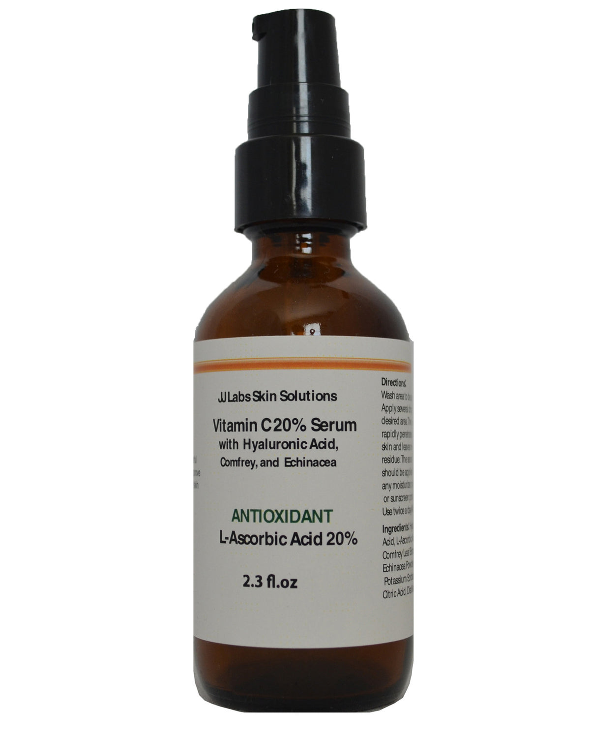 Vitamin C Serum with Hyaluronic Acid and Antioxidants - 10-25% Concentration, 1.2 oz & 2.3 oz Sizes