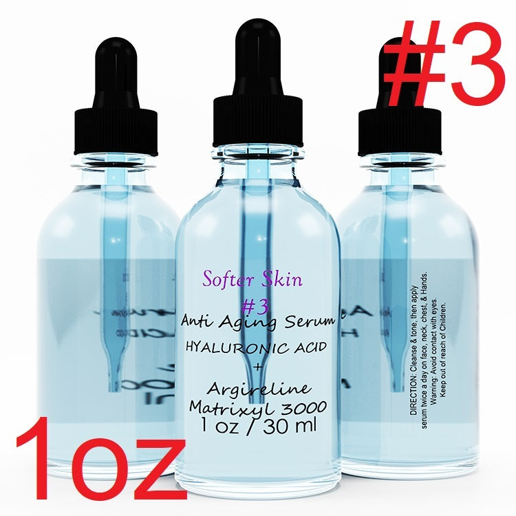 Argireline Matrixyl 3000 Peptide Face Serum with Hyaluronic Acid - Anti-Aging 1 oz