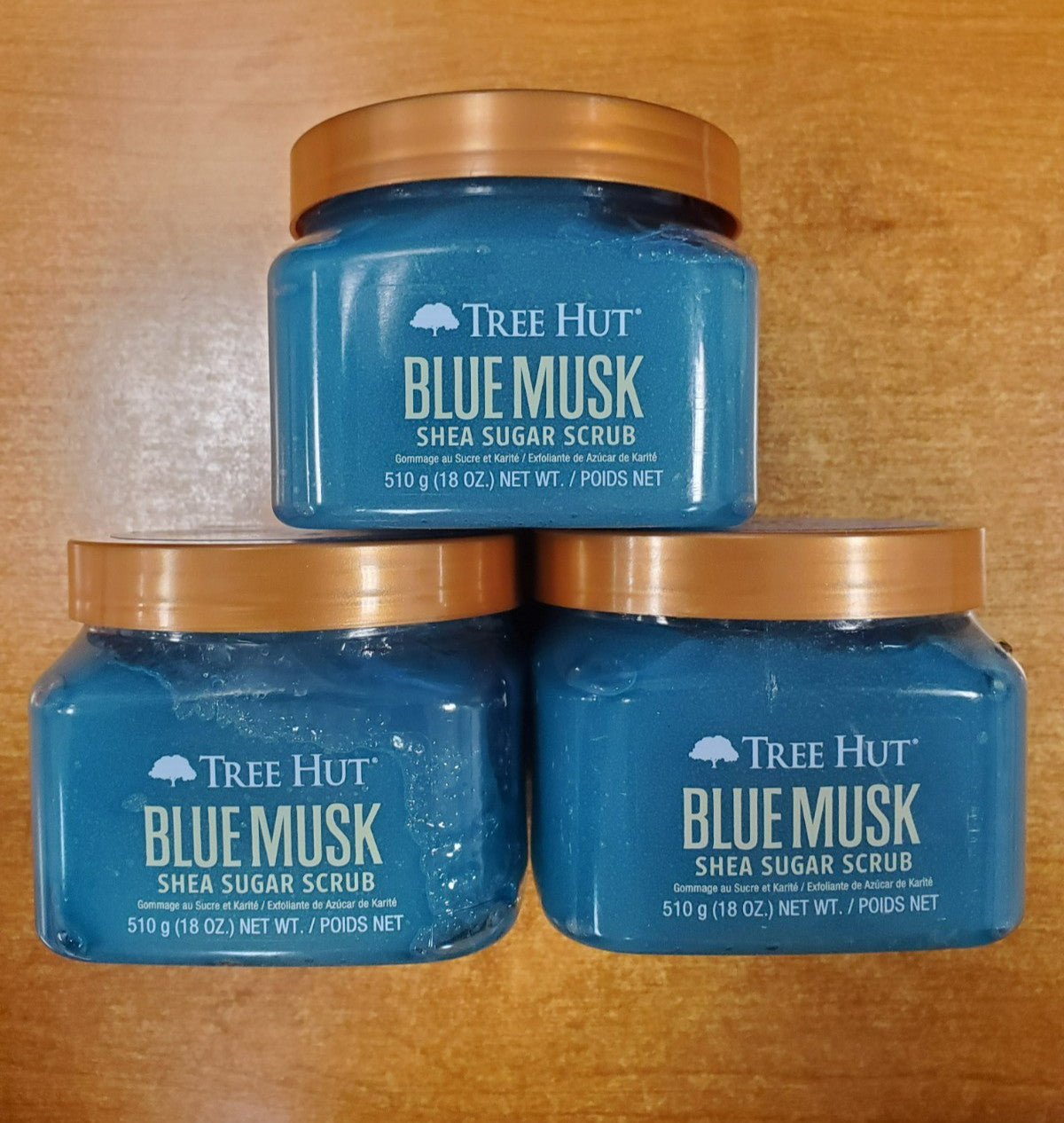 3 Pack: Tree Hut Shea Sugar Scrub *Blue Musk* Exfoliating 18 oz. ea.