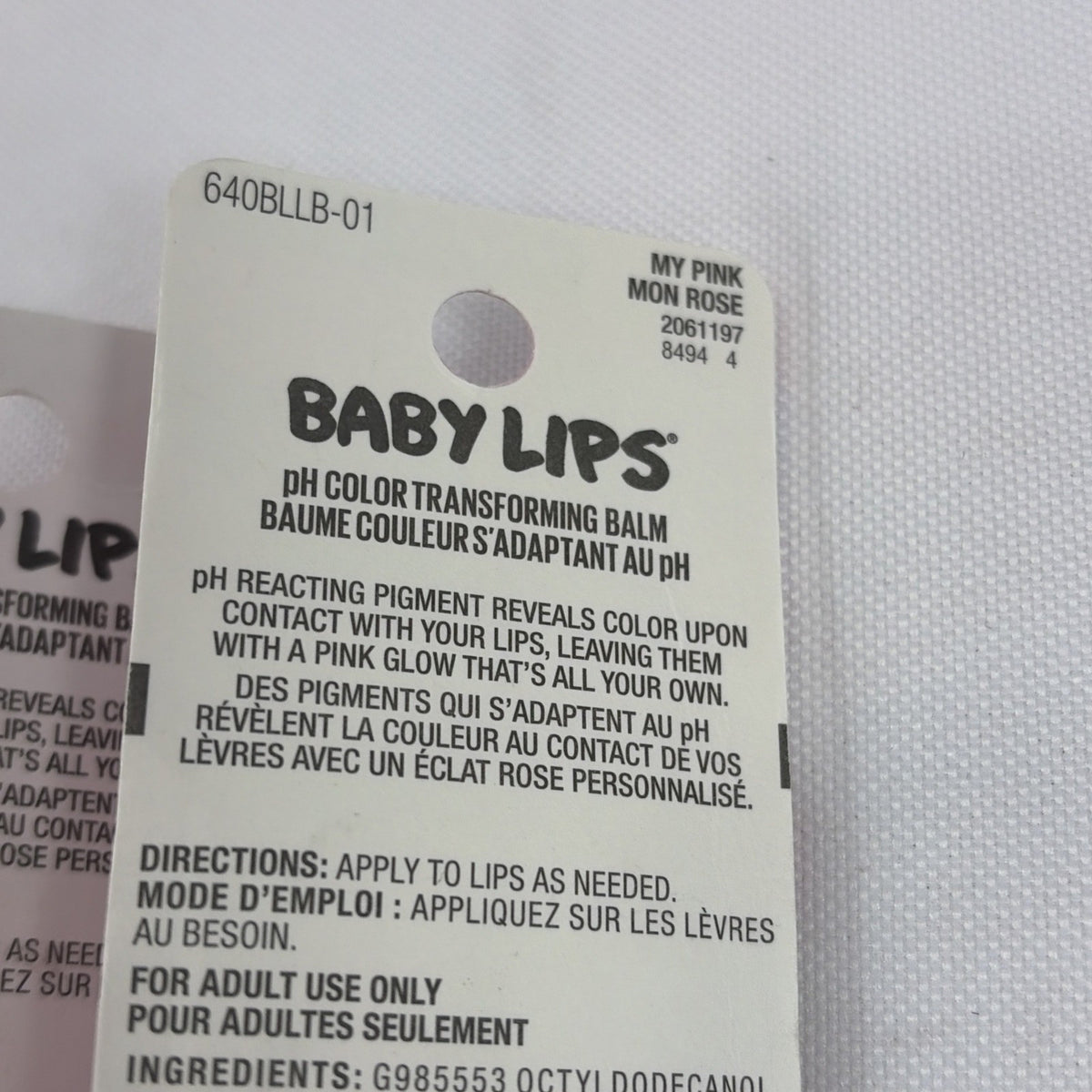 Set of 7 Moisturizing Lip Balms - Maybelline Baby Lips My Pink #01
