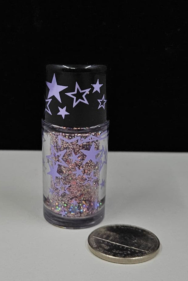 MAC Pink Hologram Glitter Brillants Mini Travel Size Cosmetic