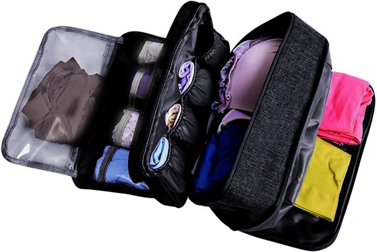Portable Underwear Bra Storage Bag - Waterproof Travel Organizer, Multi-Layer