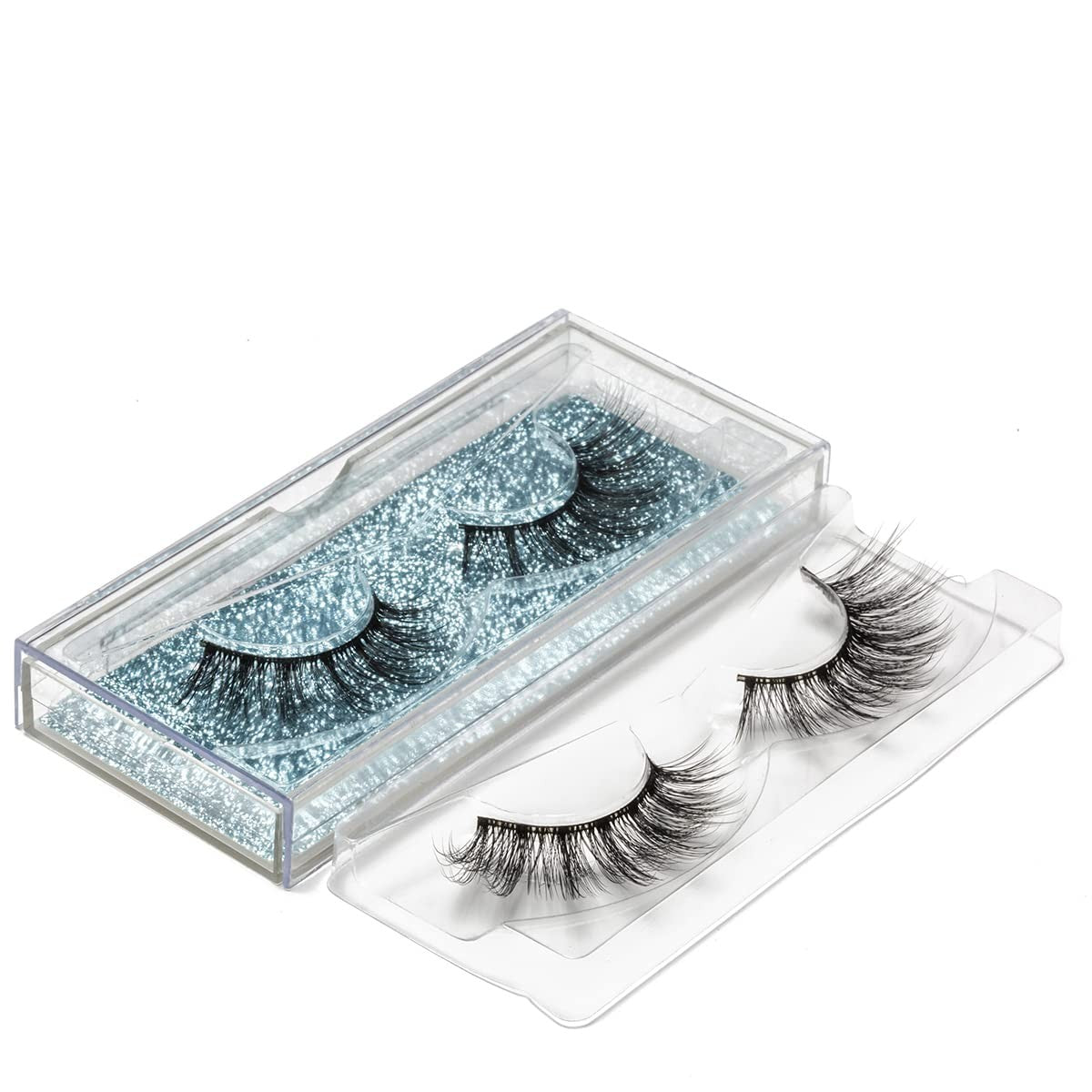 False Eyelashes 6D Mink Fluffy Wispy Strip Lash Kit for Natural & Dramatic Looks