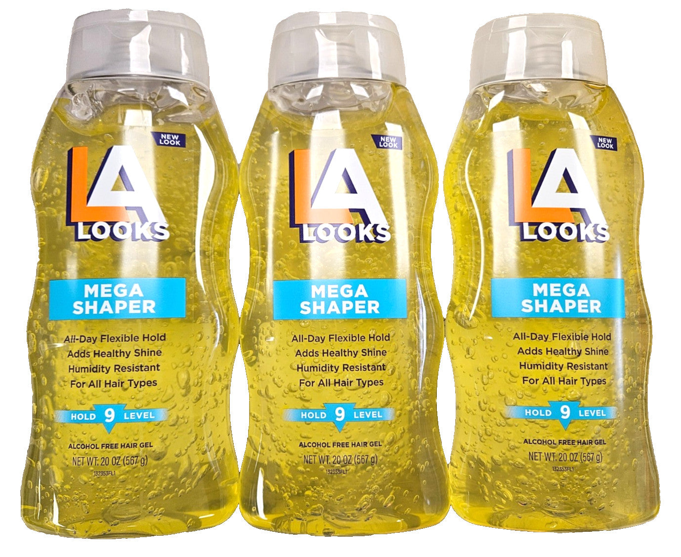 Hair Gel Mega Shaper 20oz Pack of 3 - Strong Hold Styling Gel