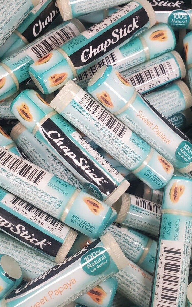 Natural Lip Balm Tubes & Sticks Bulk Pack - Sweet Papaya Flavored