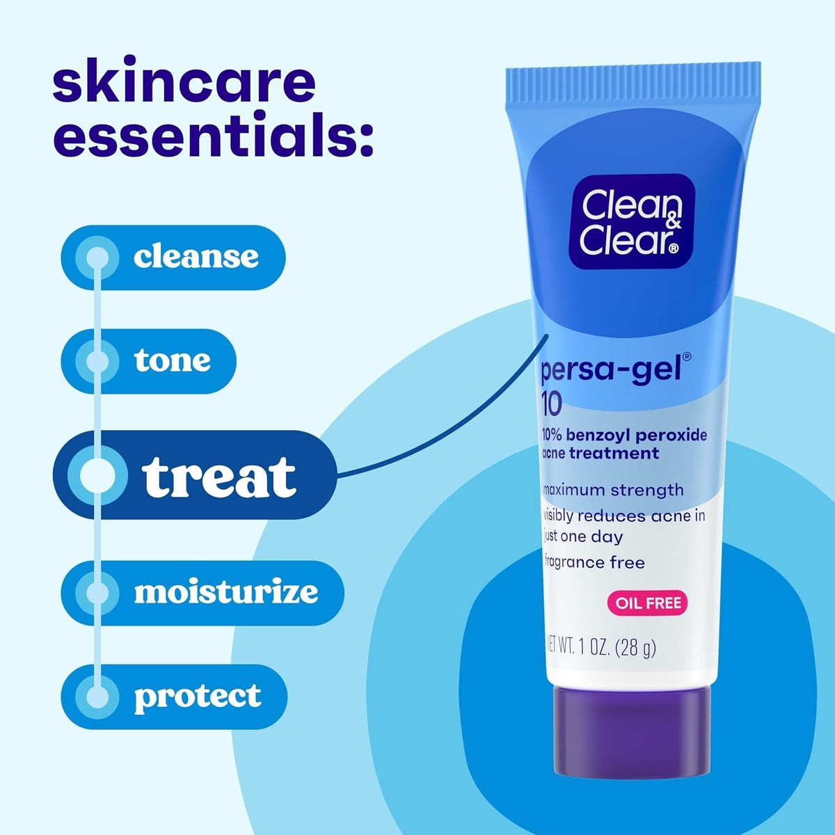Maximum Strength Acne Spot Treatment Gel with 10% Benzoyl Peroxide - 1 oz, Cruelty-Free