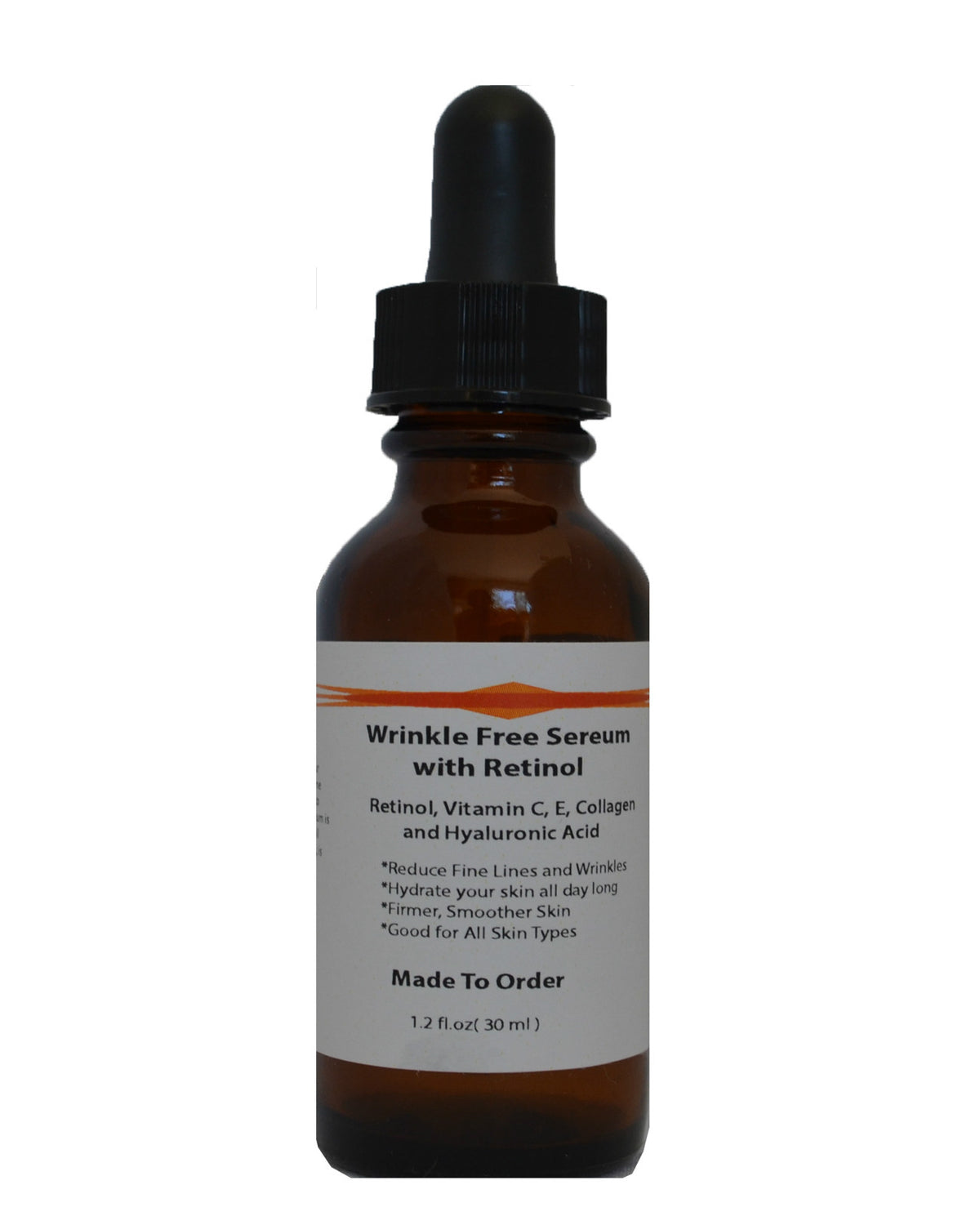 Wrinkle-Free Skin Serum with Retinol, Vitamin C, E, Collagen & Hyaluronic Acid