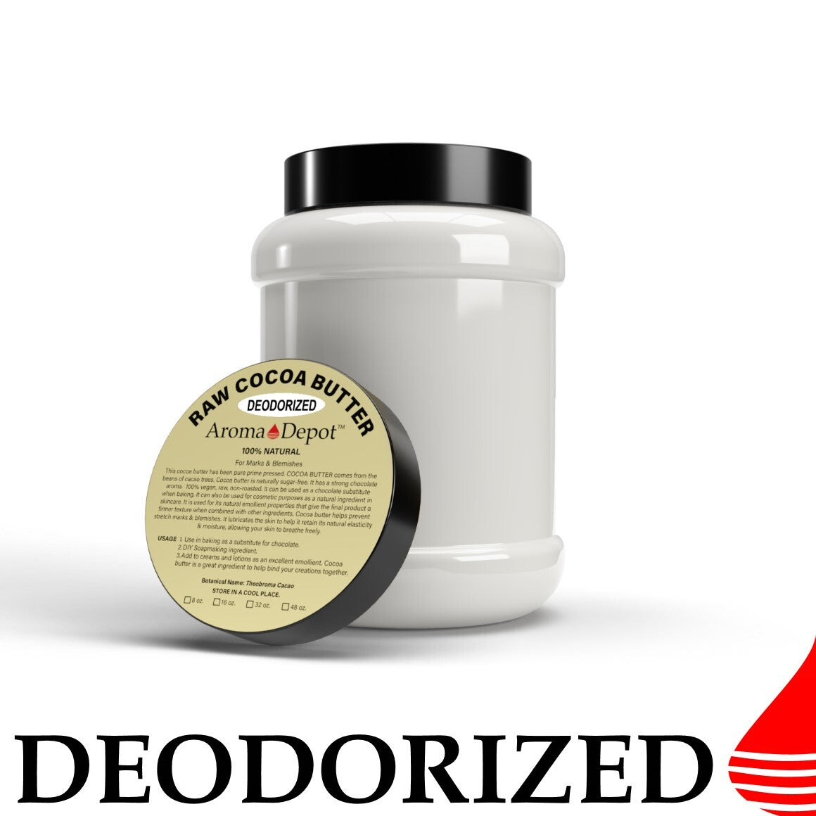 DEODORIZED Raw Cocoa Butter Natural Prime Pressed Food Grade