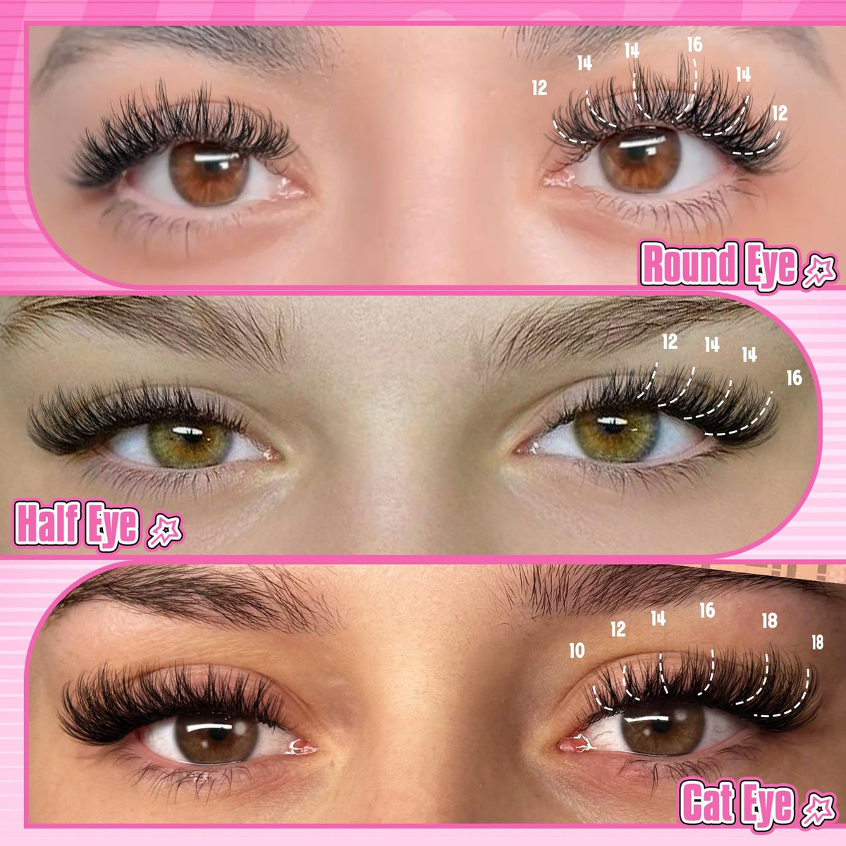 Wispy Eyelash Clusters 10-18mm Natural Fluffy Lashes DIY Eyelash Extensions
