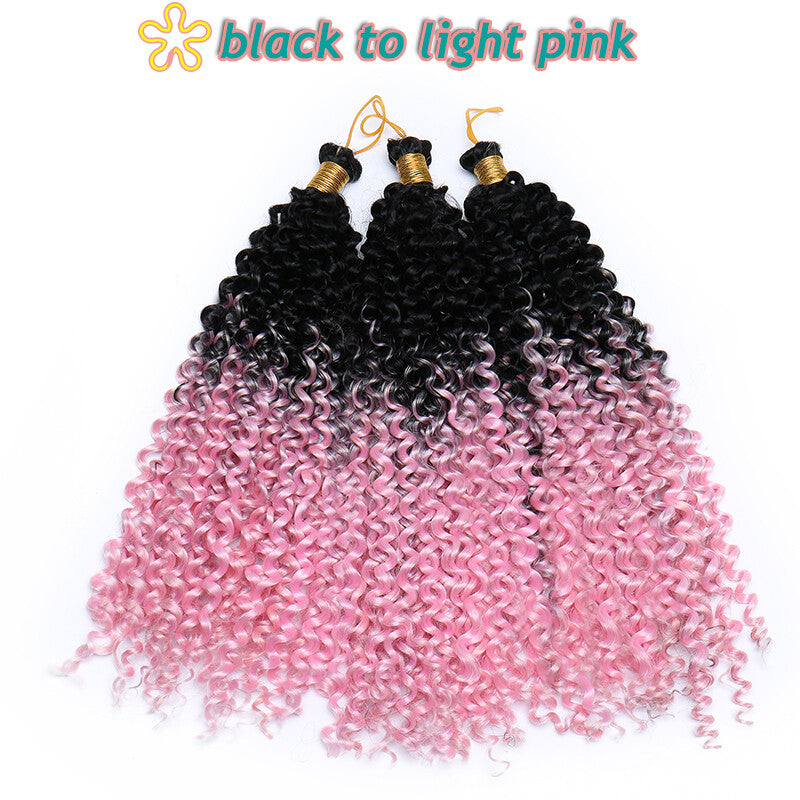 14-Inch Water Wave Crochet Hair Extensions - Afro Curly, Bouncy & Soft