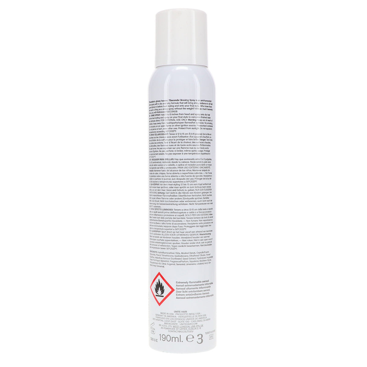 Hair Glossing Spray for Shine & Heat Protection 6 oz - Dry & Frizz Control