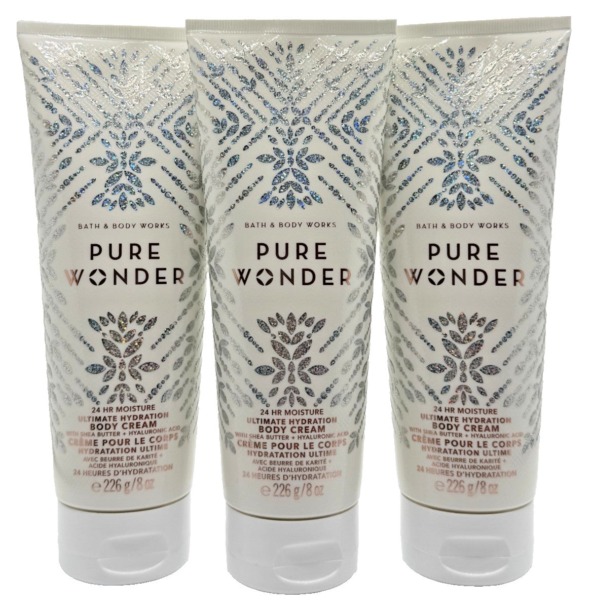 Pure Wonder Body Cream Lotion with Shea Butter - 3 Pack 8 oz