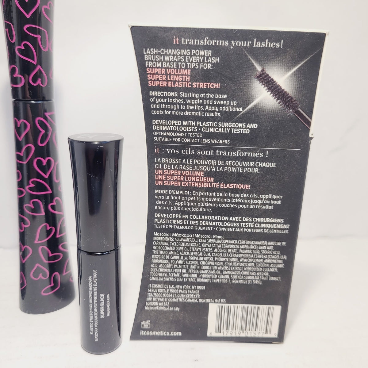 2-Piece Volumizing Mascara Set - Superhero Elastic Black Lash Boost