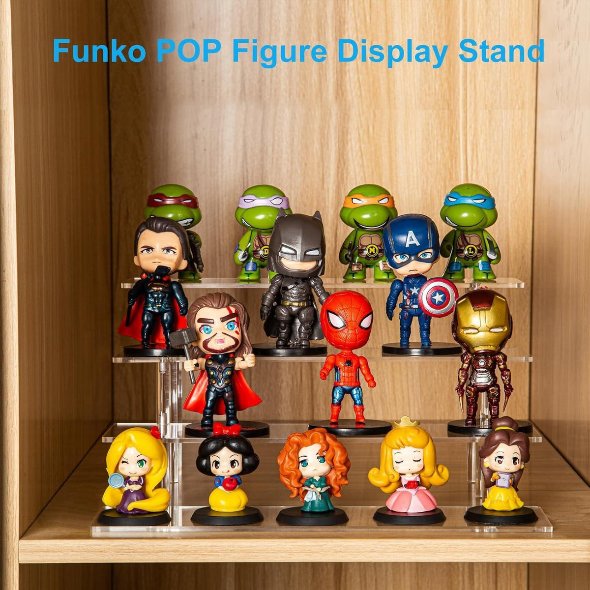4-Tier Clear Acrylic Organizer Display Stand for Perfume, Cosmetics & Funko Pop