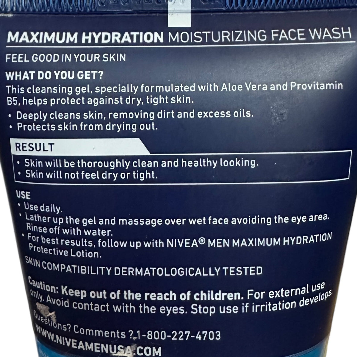 Nivea Men Maximum Hydration Moisturizing Face Wash 5 oz Discontinued