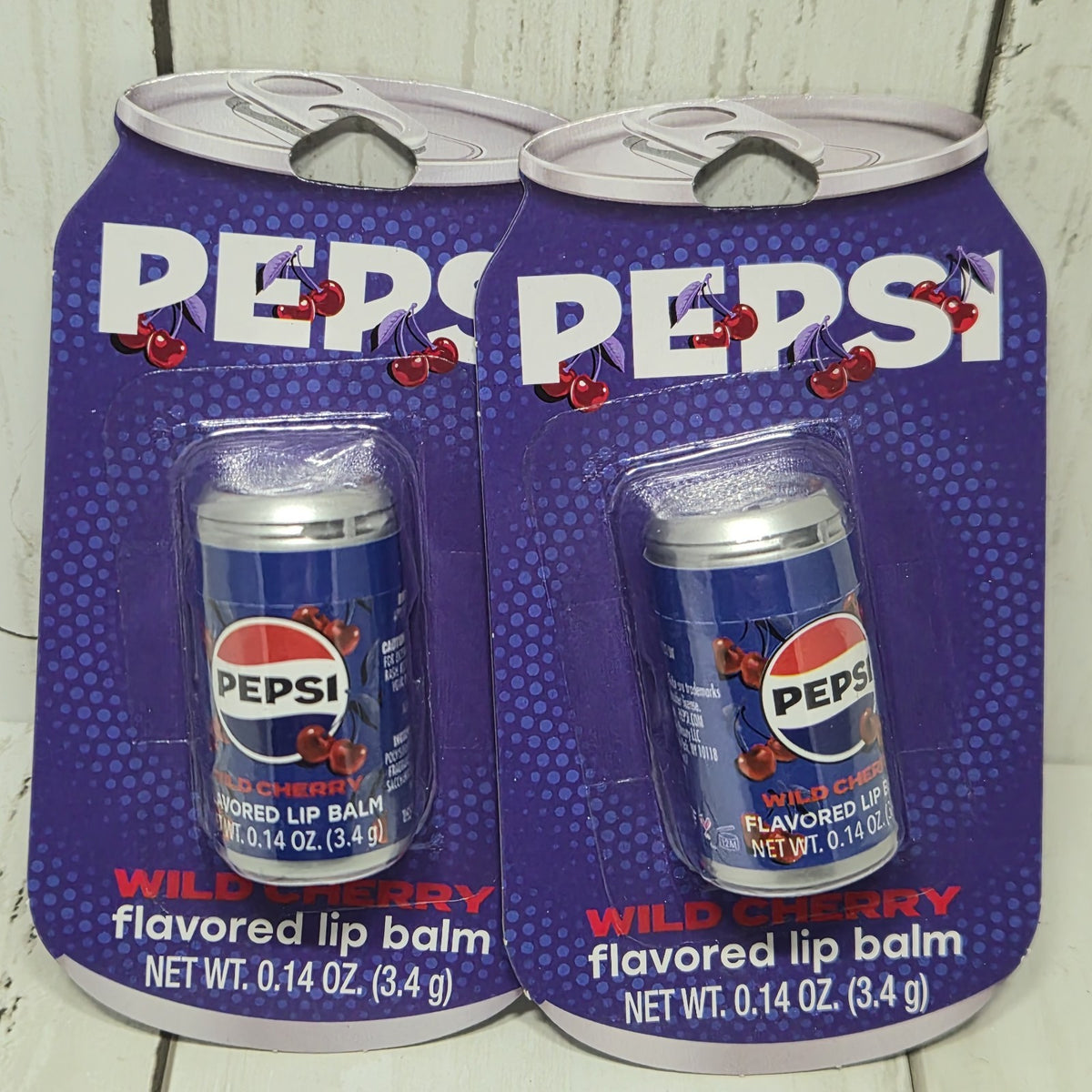 Pepsi Can Lip Balm Wild Cherry Flavor Set of 2 - Novelty Lip Care