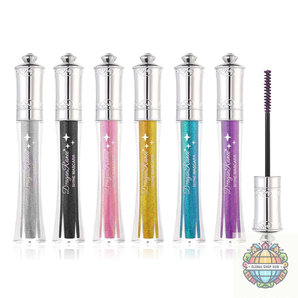 Colorful Glitter Mascara Set - Long, Voluminous, Sparkling Lash Colors