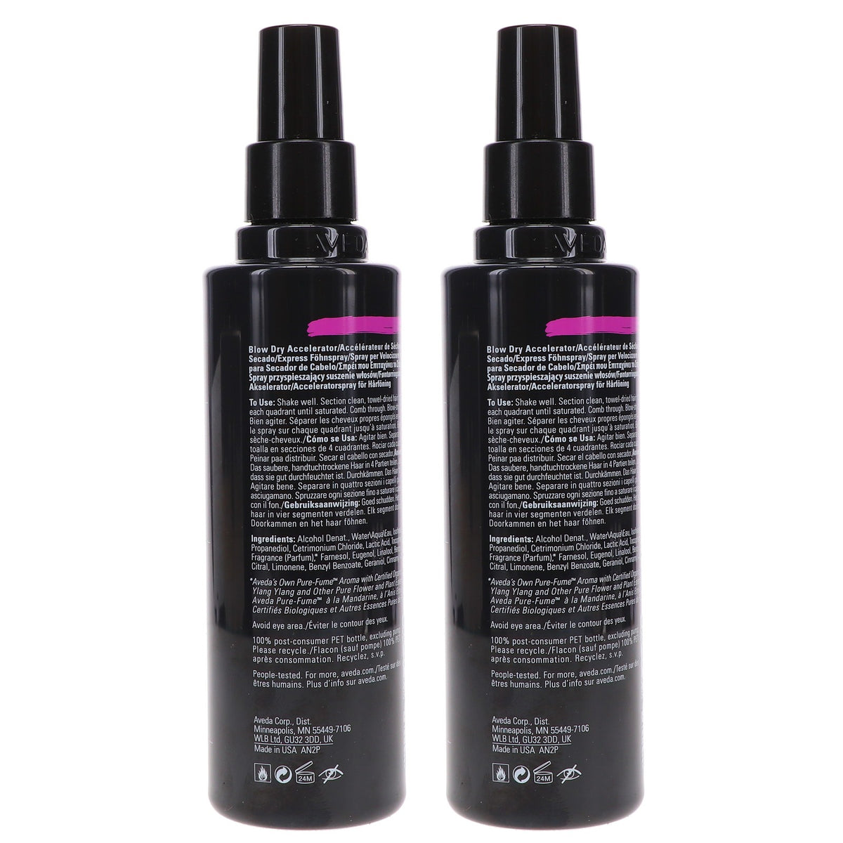 Aveda Speed of Light Blow Dry Accelerator Spray 6.7 oz - 2 Pack for Faster Styling