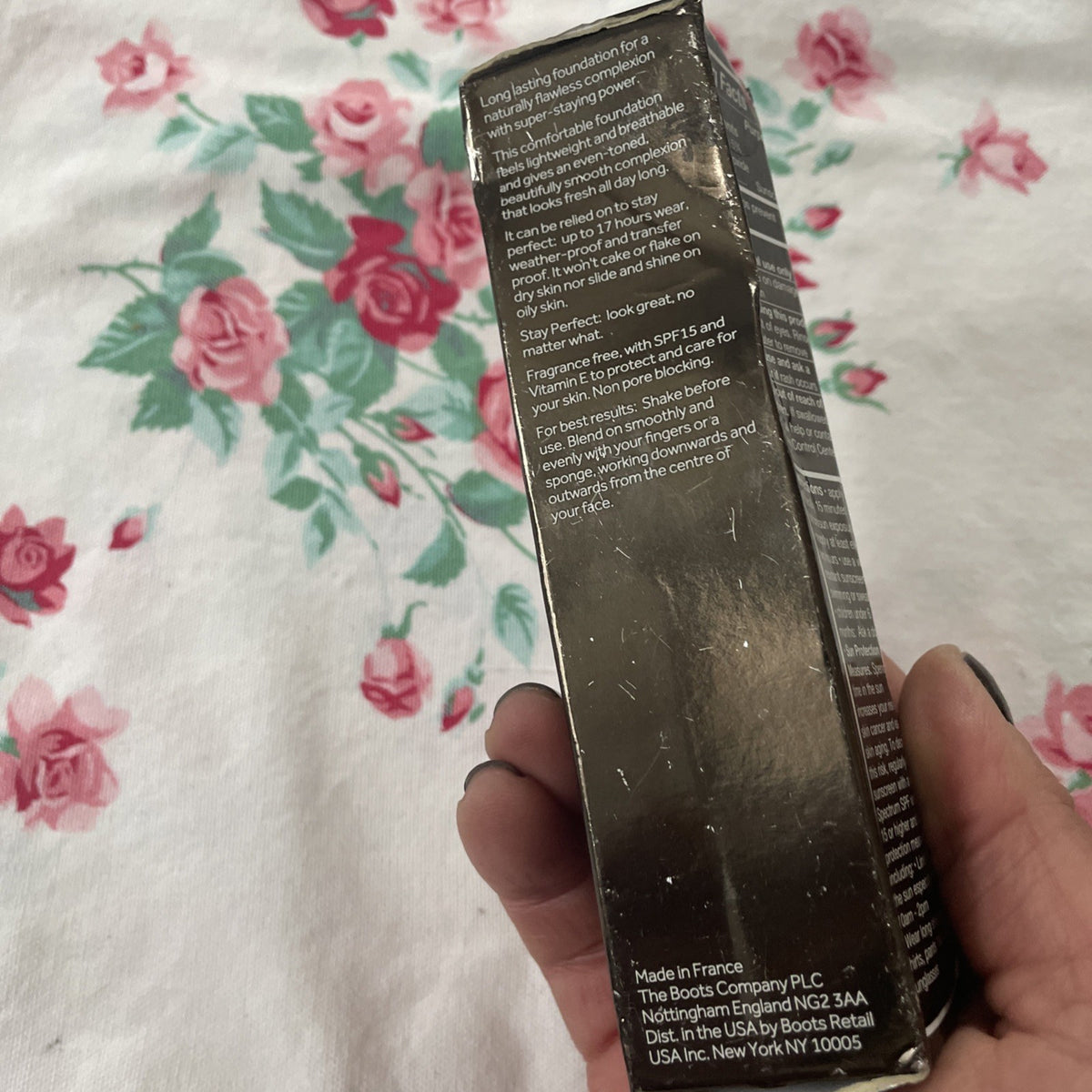 No7 Stay Perfect Foundation SPF 15 Cool Ivory 1oz Natural Finish Long Lasting