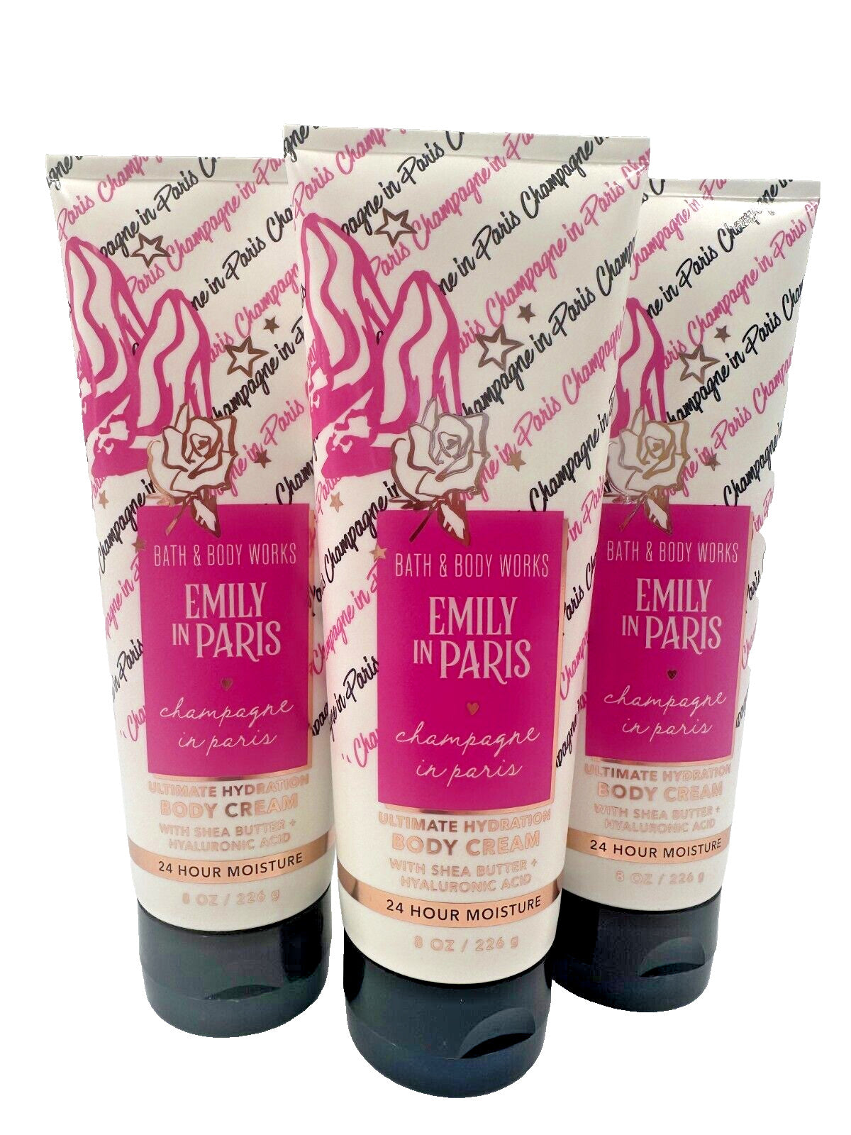 Bath & Body Works Champagne In Paris Body Cream Lotion - 3 Pack