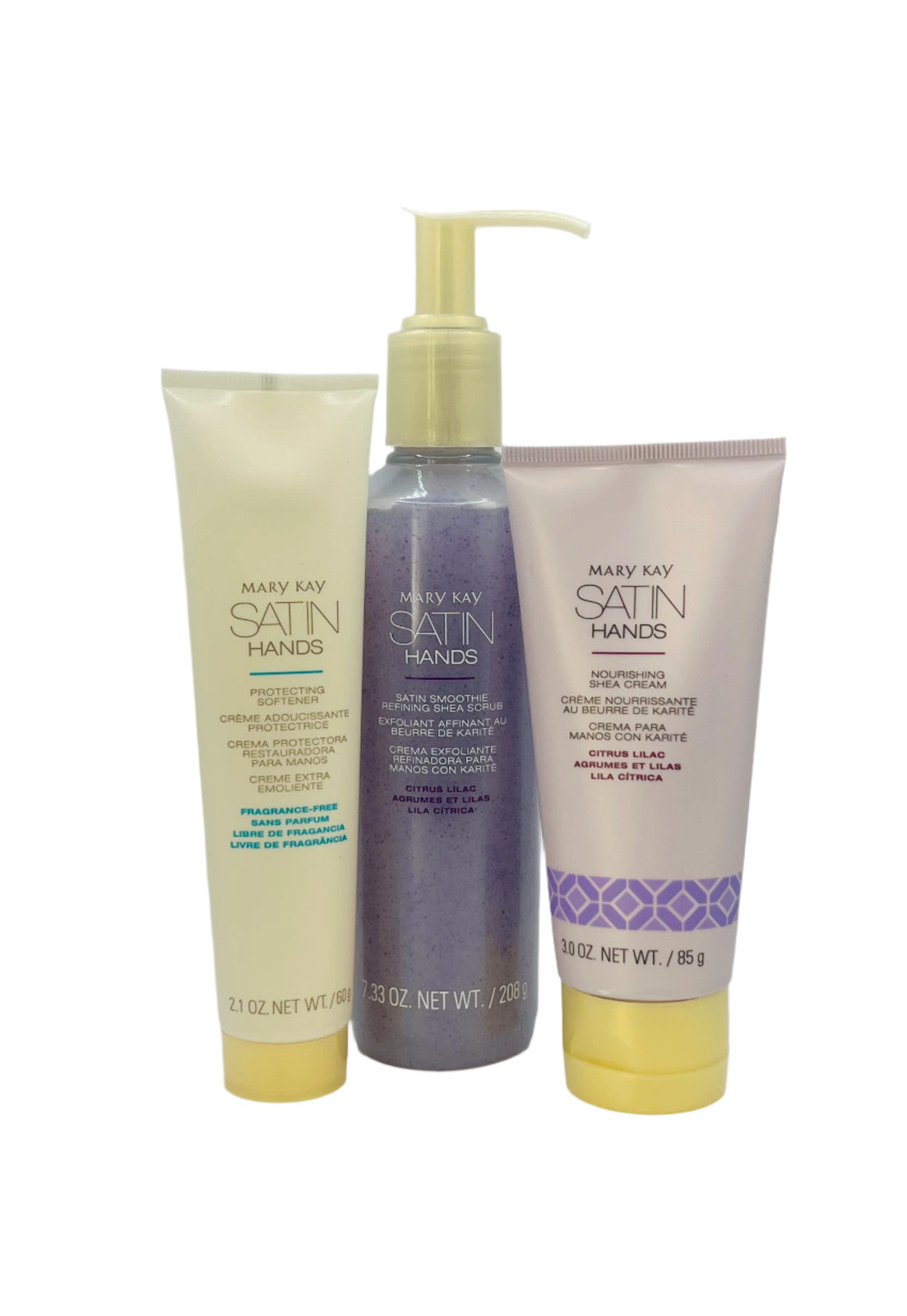 MARY KAY CITRUS LILAC~SATIN HANDS PAMPERING SET~FULL SIZE~NEW IN