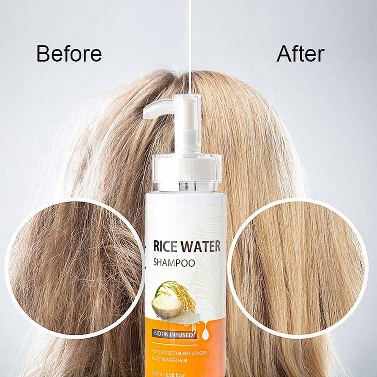 Rice Water Hair Growth Shampoo – Anti-Shedding, 2 x 3.38 fl. oz