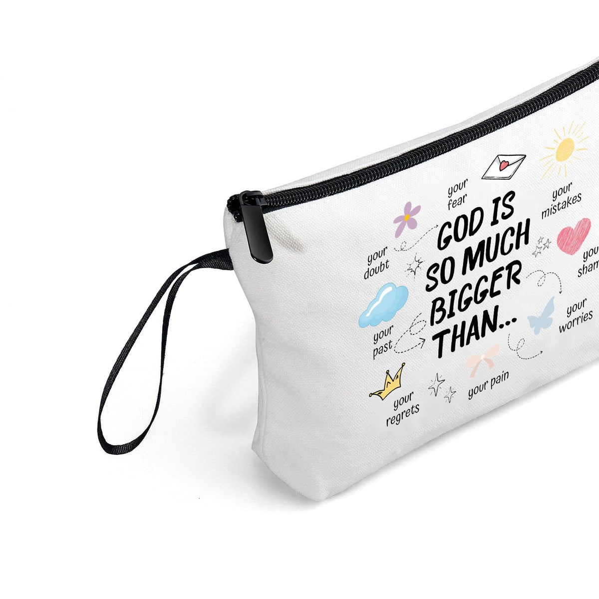 Religious Women’s Travel Makeup Bag - Inspirational Christian Gift for Ladies