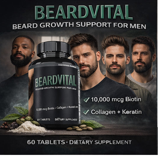 Beard Growth Supplement for Men – Biotin, Collagen & Keratin