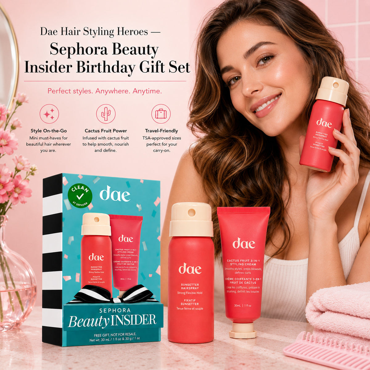 Dae Hair Styling Gift Set with Hair Spray and Styling Cream - Sephora Birthday