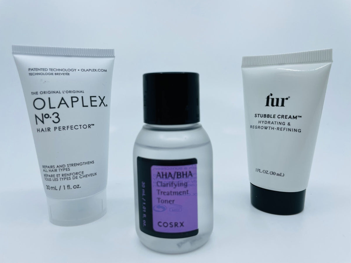 7-Piece Travel Skincare & Haircare Set with Top Beauty Brands - Compact & Convenient