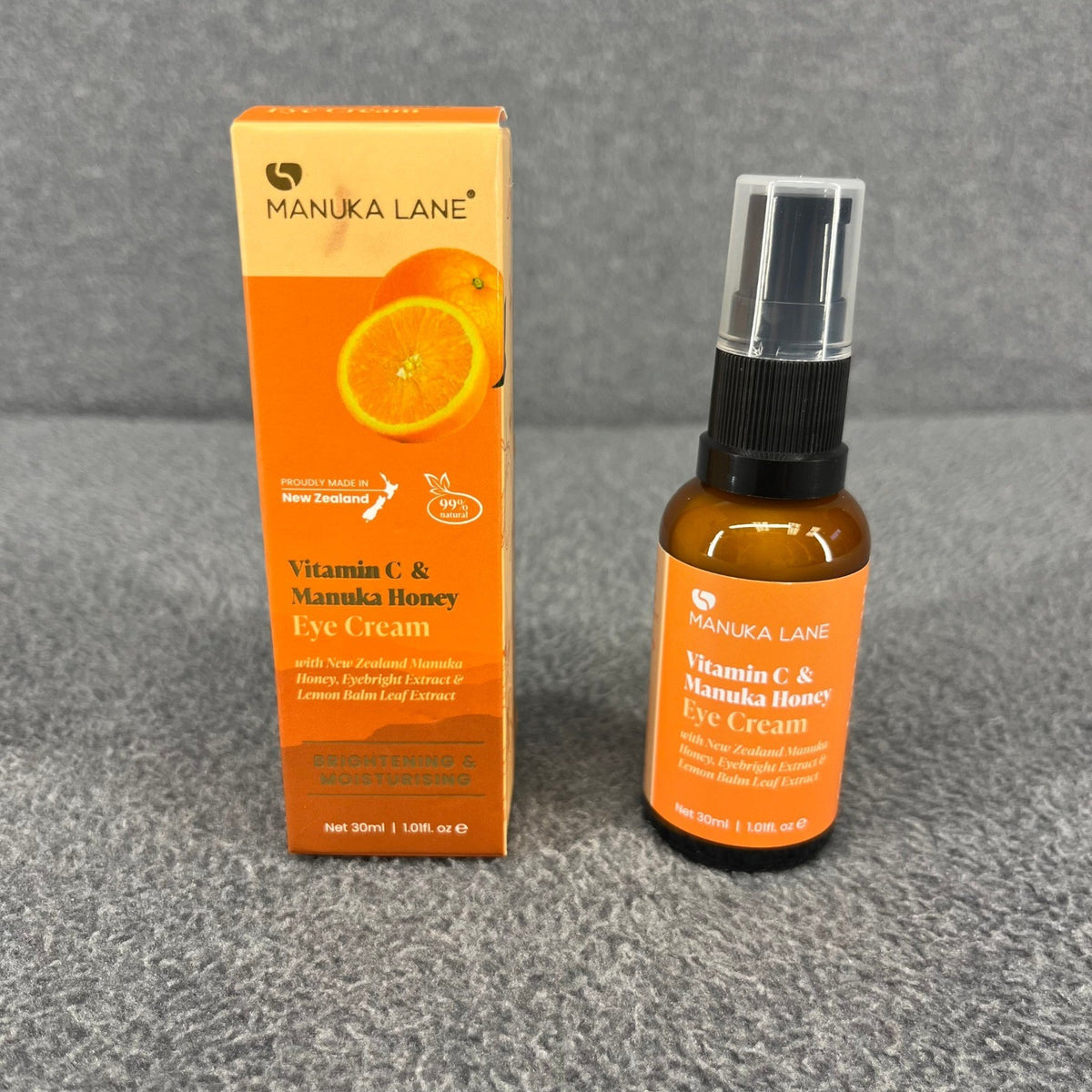 Vitamin C & Manuka Honey Eye Cream - Brightening Moisturizer for Dark Circles