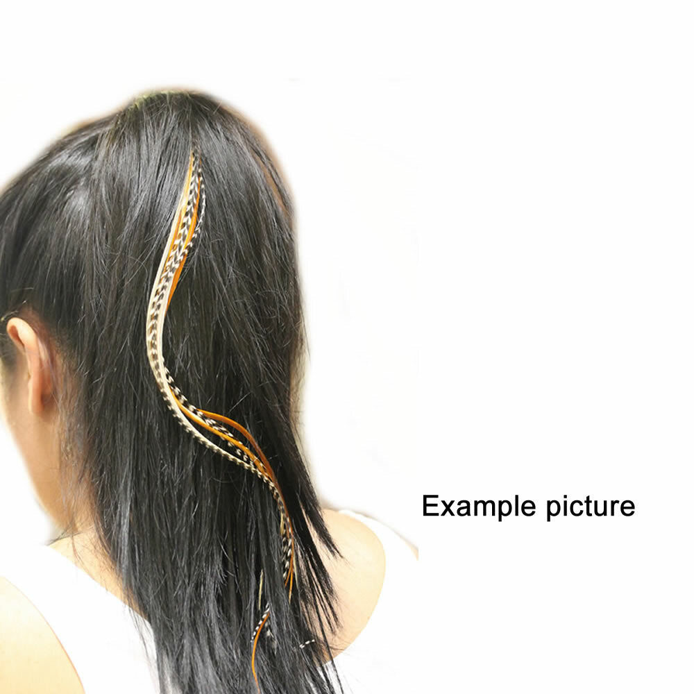 Long Pink, Purple & Blue Feather Hair Extensions - 100% Real Rooster Feathers