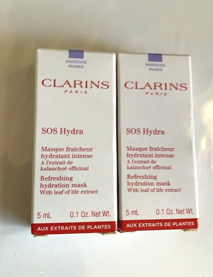 Clarins SOS Hydra Refreshing Hydration Mask Sample 5ml - 2 Pack