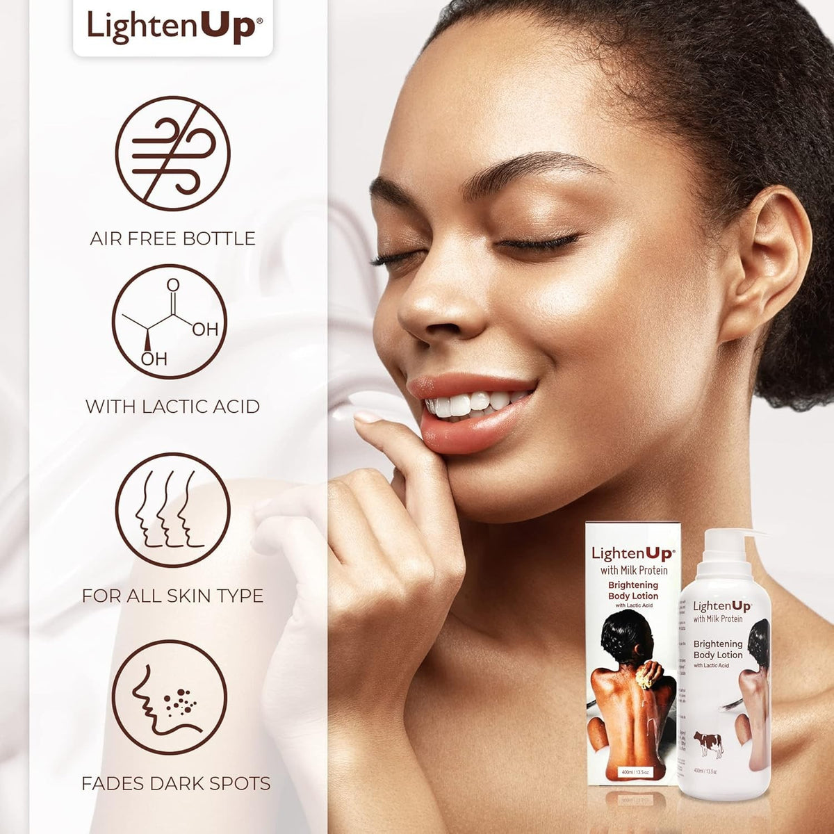 Brightening Milk Protein Body Lotion 13.5 oz - Skin Tone Even & Hydrating