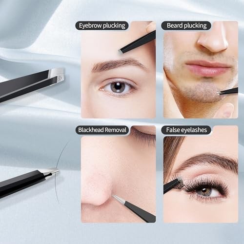 30X Magnifying Mirror with Suction Cup & Tweezers - Small Portable Makeup Mirror