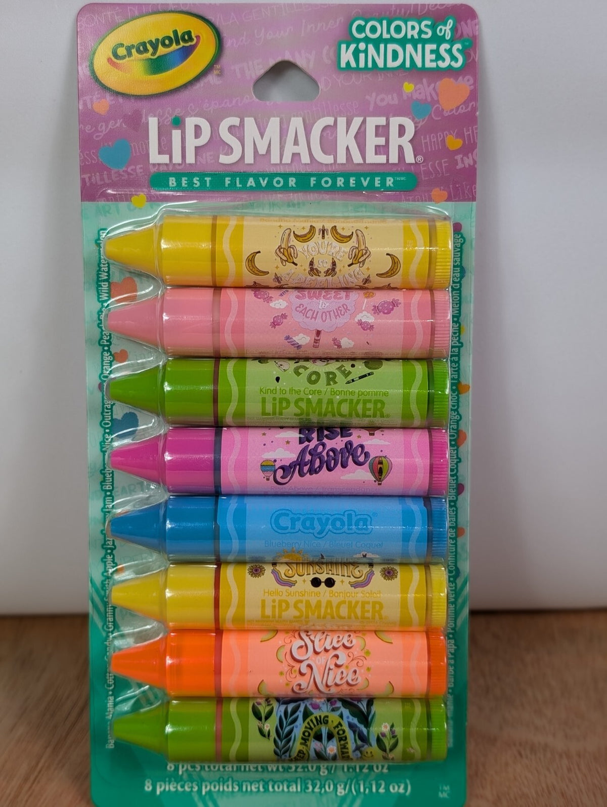 8-Pack Lip Balm Set with Crayola Colors of Kindness - Gift Collection