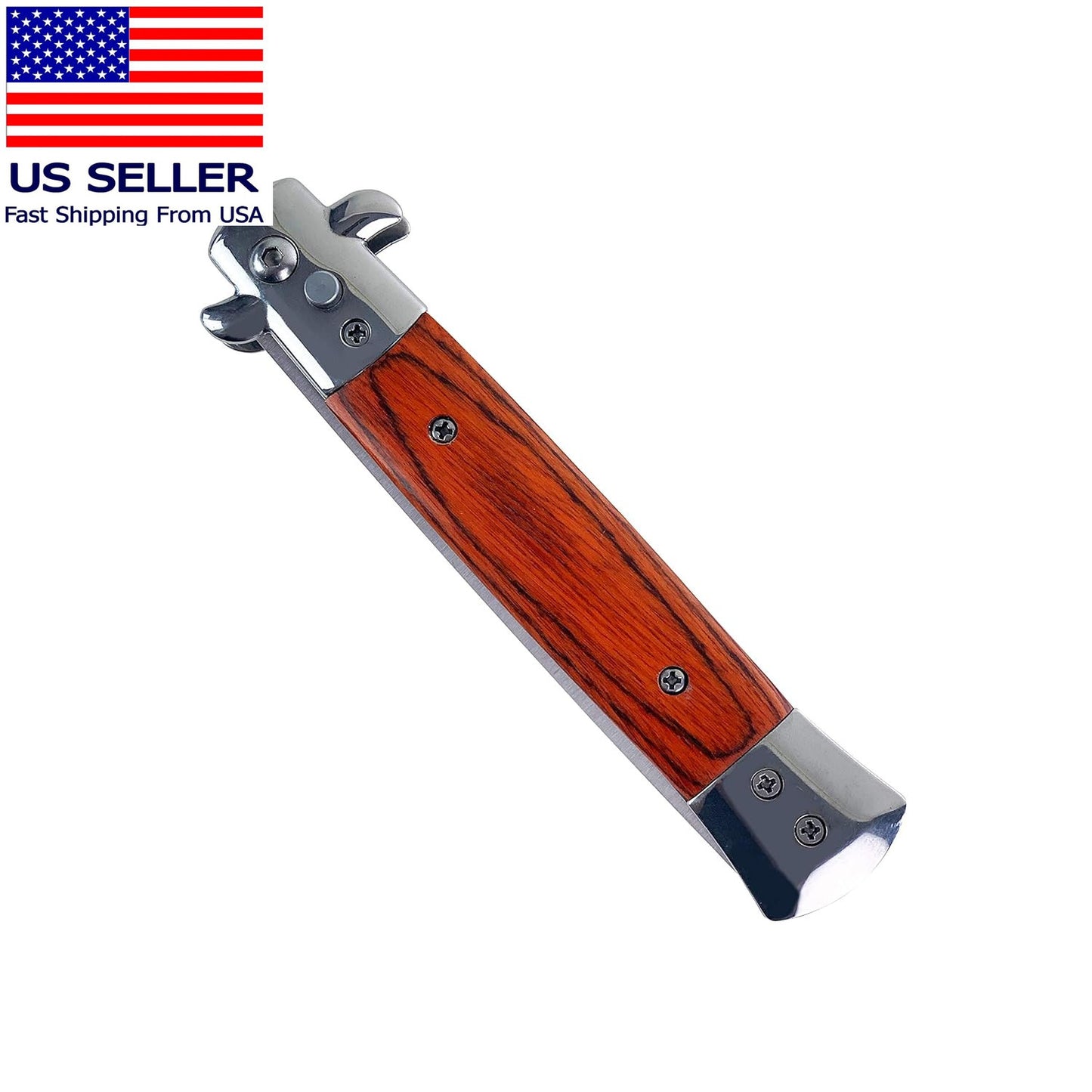 Automatic Switchblade Hair Comb Pocket Knife with Safety Lock - 7 Colors