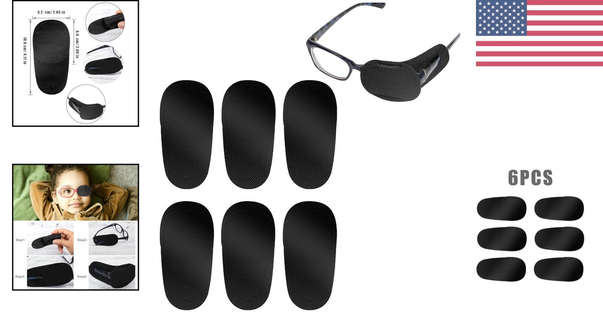 Comfortable Lazy Eye Patches for Kids & Adults - Pack of 6