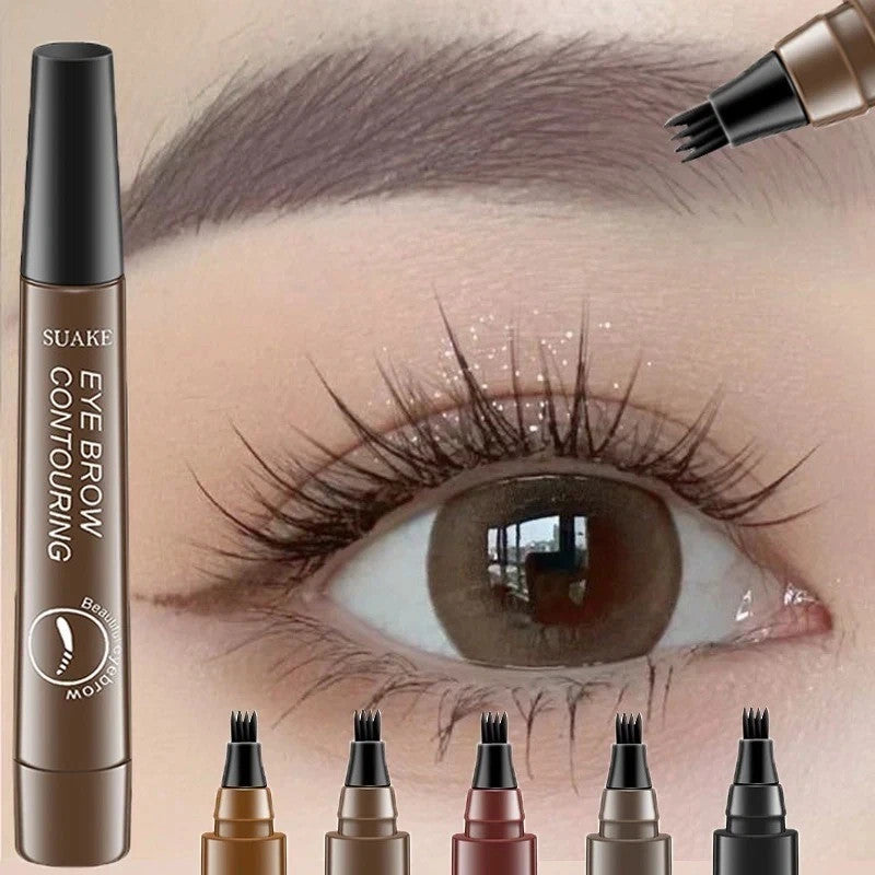 Waterproof Microblading Effect Eyebrow Pen - 4 Point Liquid Brow Pencil